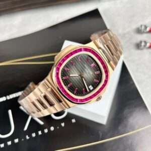 Patek Philippe Nautilus 5723 Gray Dial With Red Ruby Replica 1:1 Watch 40mm
