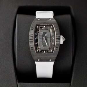 Richard Mille Replica 1:1 Watch RM07 Carbon White Rubber Strap Best Quality 36mm