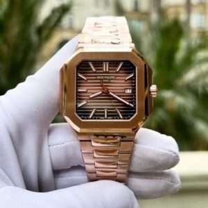 Patek Philippe Cubitus 5821 Rose Gold Watch Dial Square Chocolate 45mm
