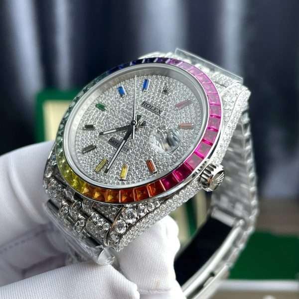 Rolex-DateJust-Che-Tac-Dinh-Full-Kim-Cuong-Moissanite-Hong-Kong-Mat-Xanh-Blue-41mm-5