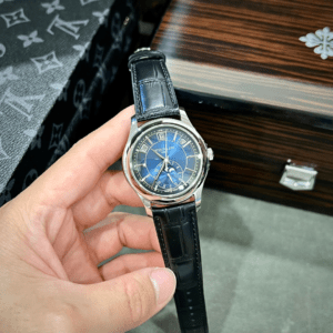 Patek Philippe Complications 5205G Blue Dial Leather Strap