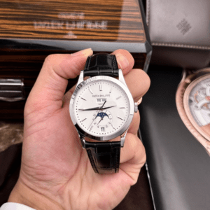 Patek Philippe Replica Watch Complications 5396G White Dial Leather Strap 38.5mm