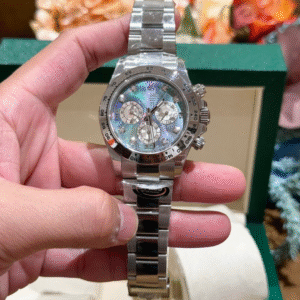 Rolex Daytona Watch Purple Mother of Pearl Dial Moissanite 40mm