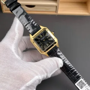 Cartier Santos-Dumont WGSA0077 Leather Strap Black AF Factory 43,5×31,4mm